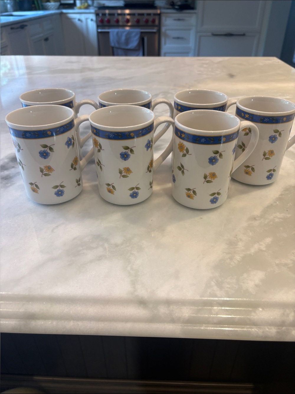 Vintage Anchor Hocking Savannah Mugs - Set of 7